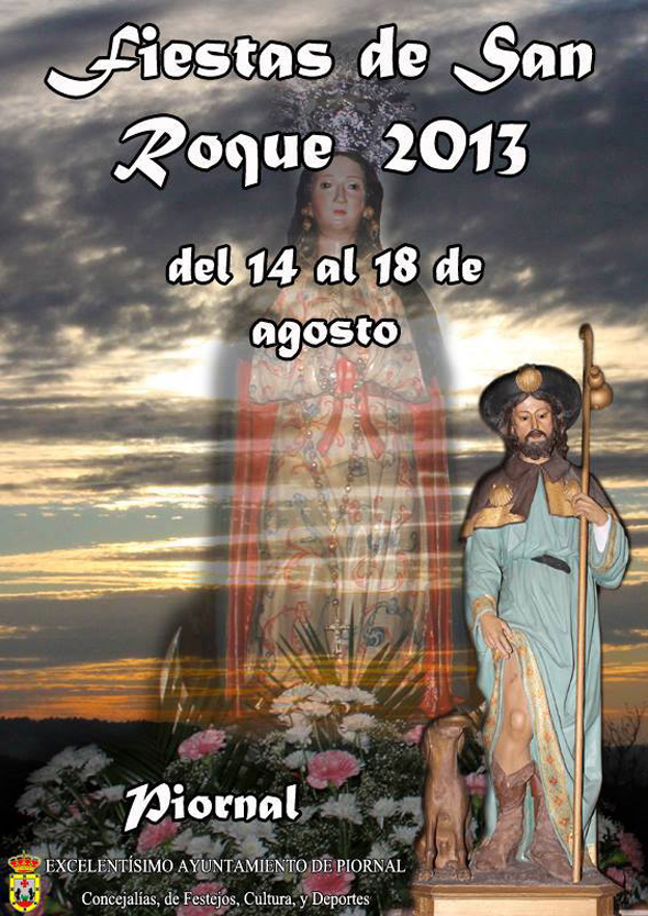 Cartel de las Fiestas de San Roque 2013 en Piornal