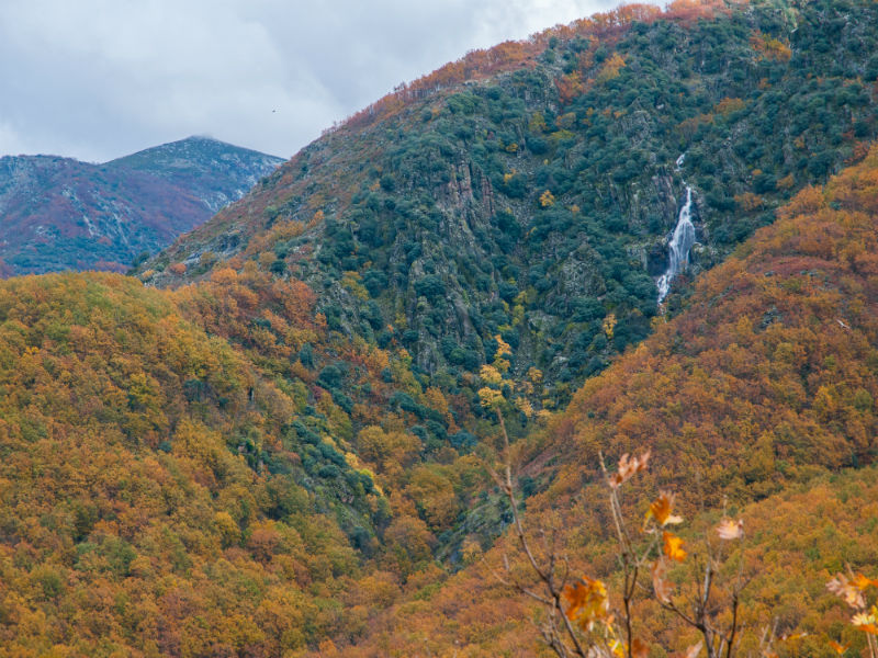 Paisaje del Valle del Jerte en otoño
